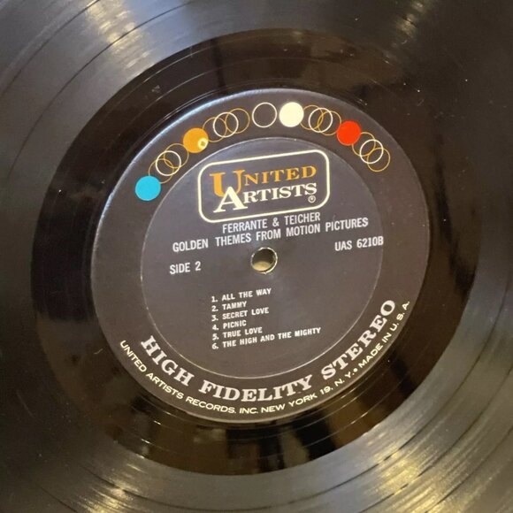 Golden Themes From Motion Pictures (Vinyl, 1962) United Artists UAS 6210 VG+ LP - Picture 10 of 10